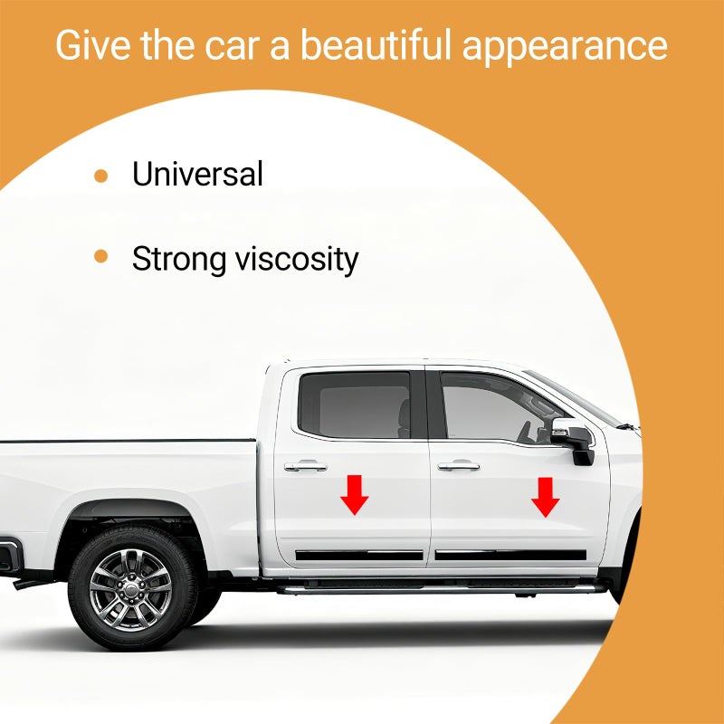 PACIXU Universal Glossy Black Body Side Molding Trim, Self Adhesive Protection for Cars/Trucks/Vans Body Door Window Bumper and More, W:1inch; L:20Feet - Image 3